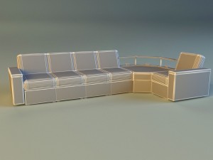 corner modern sofa Modelo 3D