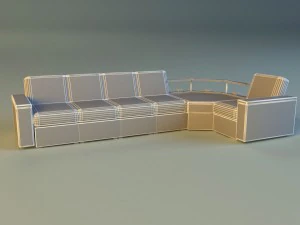 corner modern sofa 3D Model