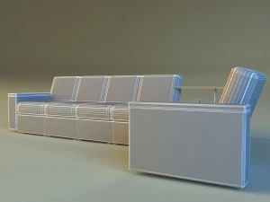corner modern sofa 3D Model