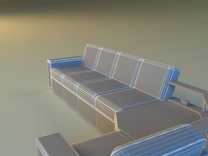 corner modern sofa Modelo 3D