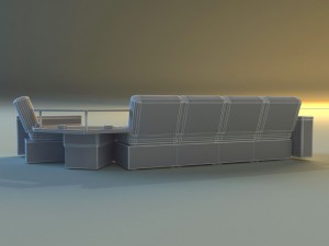 corner modern sofa Modelo 3D