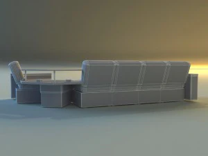 corner modern sofa 3D Model