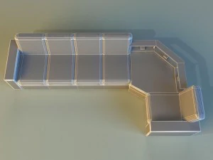 corner modern sofa 3D Model