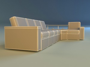 corner modern sofa Modelo 3D