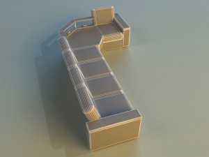 corner modern sofa Modelo 3D