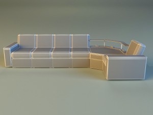 corner modern sofa Modelo 3D