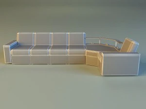 corner modern sofa 3D Model