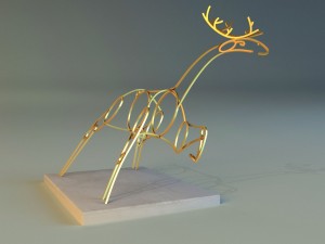 statue of deer 3D Model