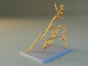 statue of deer 3D Model