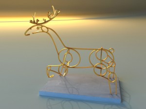 statue of deer 3D Model