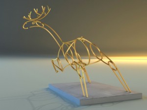 statue of deer 3D Model