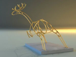 statue of deer 3D Model