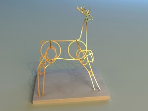 statue of deer 3D Model
