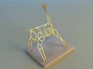 statue of deer 3D Model
