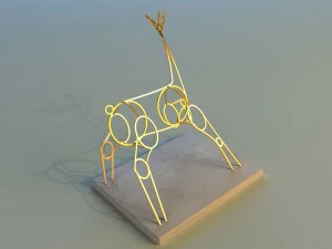 statue of deer 3D Model