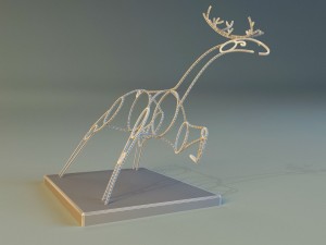 statue of deer 3D Model