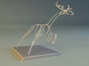 statue of deer 3D Model