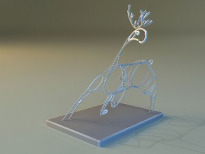 statue of deer 3D Model