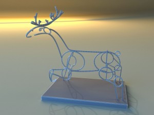 statue of deer 3D Model