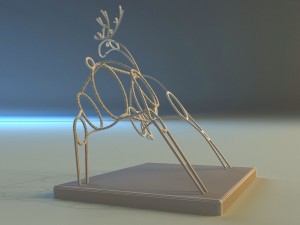 statue of deer 3D Model