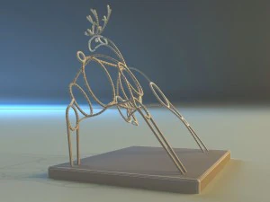 statue of deer 3D Model