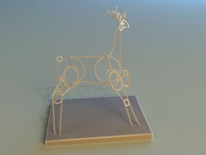 statue of deer 3D Model