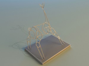 statue of deer 3D Model