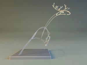 statue of deer 3D Model