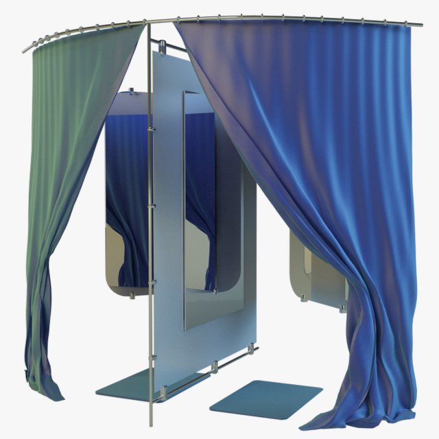 dressing room 3D Model .c4d .max .obj .3ds .fbx .stl .blend 