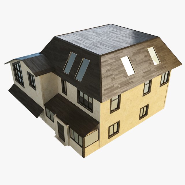 house lowpoly 2 3D Model .c4d .max .obj .3ds .fbx .stl .blend 