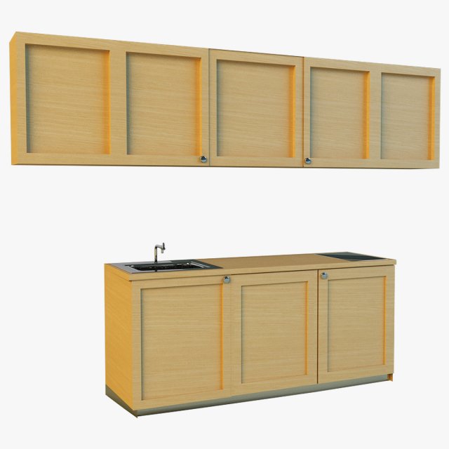kitchen 1 Model 3D .c4d .max .obj .3ds .fbx .stl .blend 