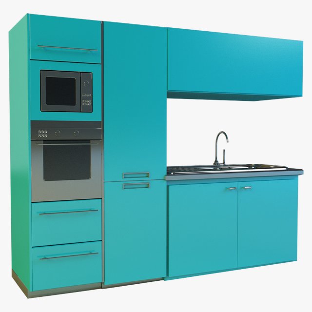 kitchen 3 3D Model .c4d .max .obj .3ds .fbx .stl .blend 