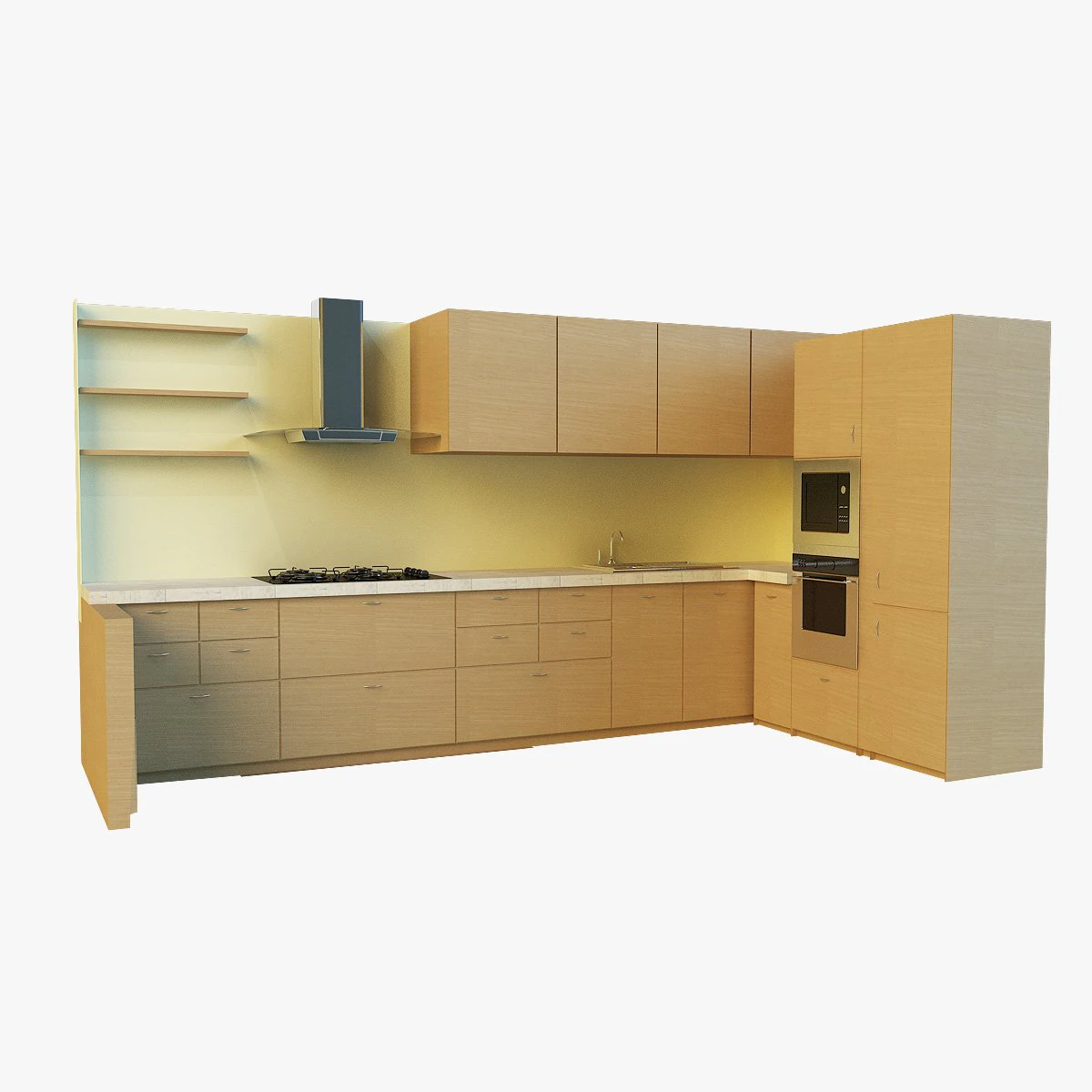 kitchen 5 3D Model .c4d .max .obj .3ds .fbx .stl .blend 
