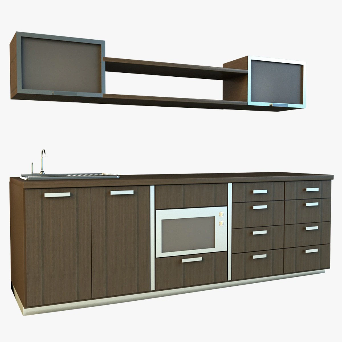 kitchen 12 3D Model .c4d .max .obj .3ds .fbx .stl .blend 