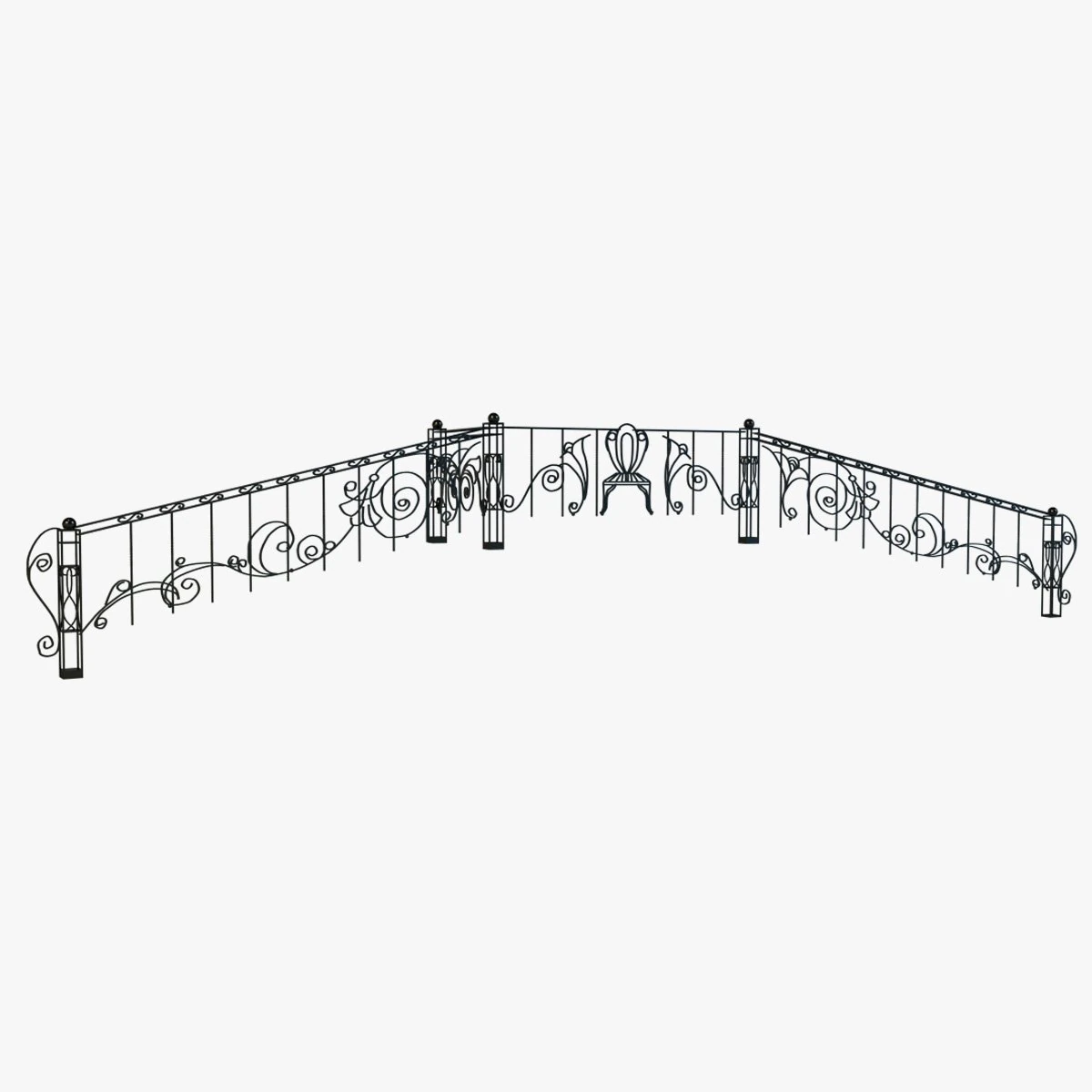 forged railing 3D Model .c4d .max .obj .3ds .fbx .stl .blend