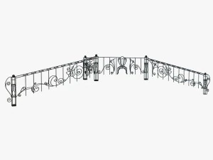 锻造栏杆 3D 模型