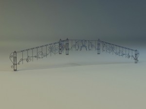 forged railing Modello 3D