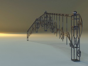 forged railing Modello 3D