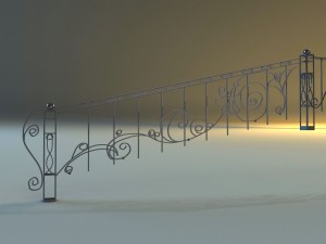 forged railing Modello 3D