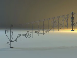 forged railing 3D Model