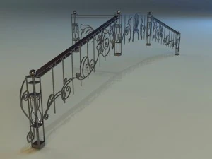 forged railing 3D Model