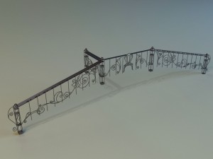 forged railing Modello 3D