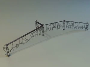 forged railing 3D Model