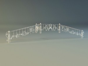 forged railing Modello 3D