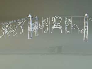 forged railing Modello 3D