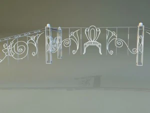 forged railing 3D Model