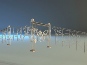 forged railing Modello 3D