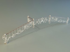 forged railing Modello 3D