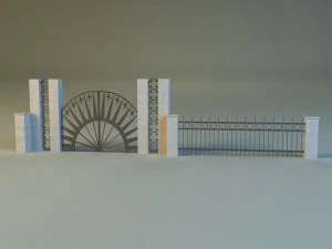 forged railing 2 3D Model