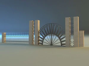 forged railing 2 3D Model